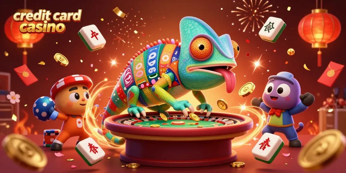 Engage with top credit card casino options with vibrant characters and dynamic game elements.
