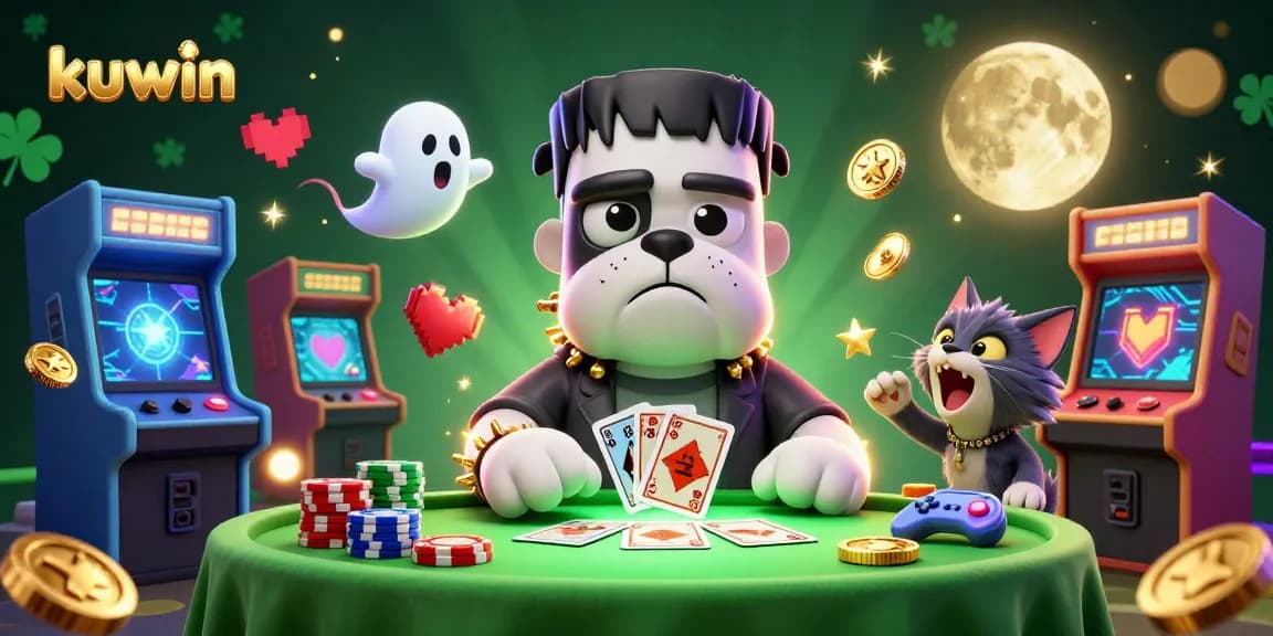 Experience the thrill with kuwin's 3D casino scene featuring dynamic characters and gaming elements.