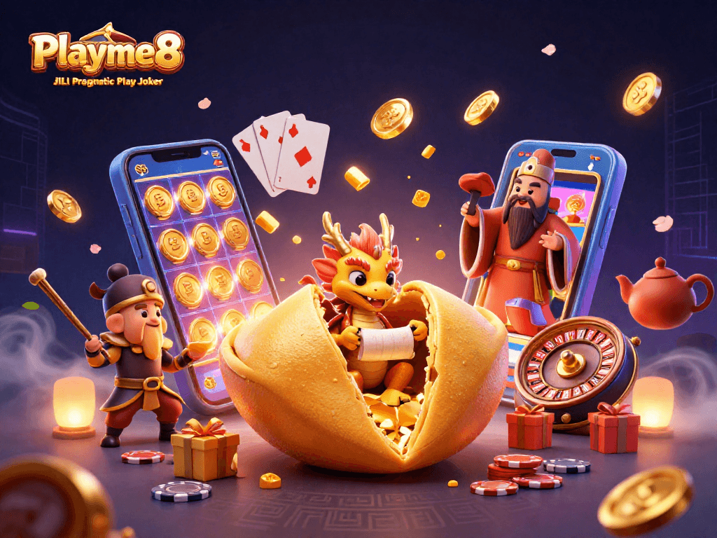 เล่นเกมคาสิโนออนไลน์ด้วย Playme8 JILI Pragmatic Play Joker พร้อมด้วยอักขระที่น่าหลงใหล