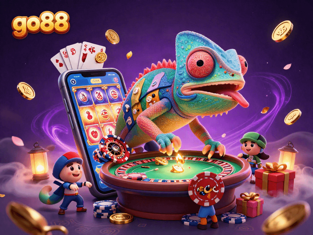 Engage with go88’s vibrant casino scene featuring dynamic games and colorful characters.