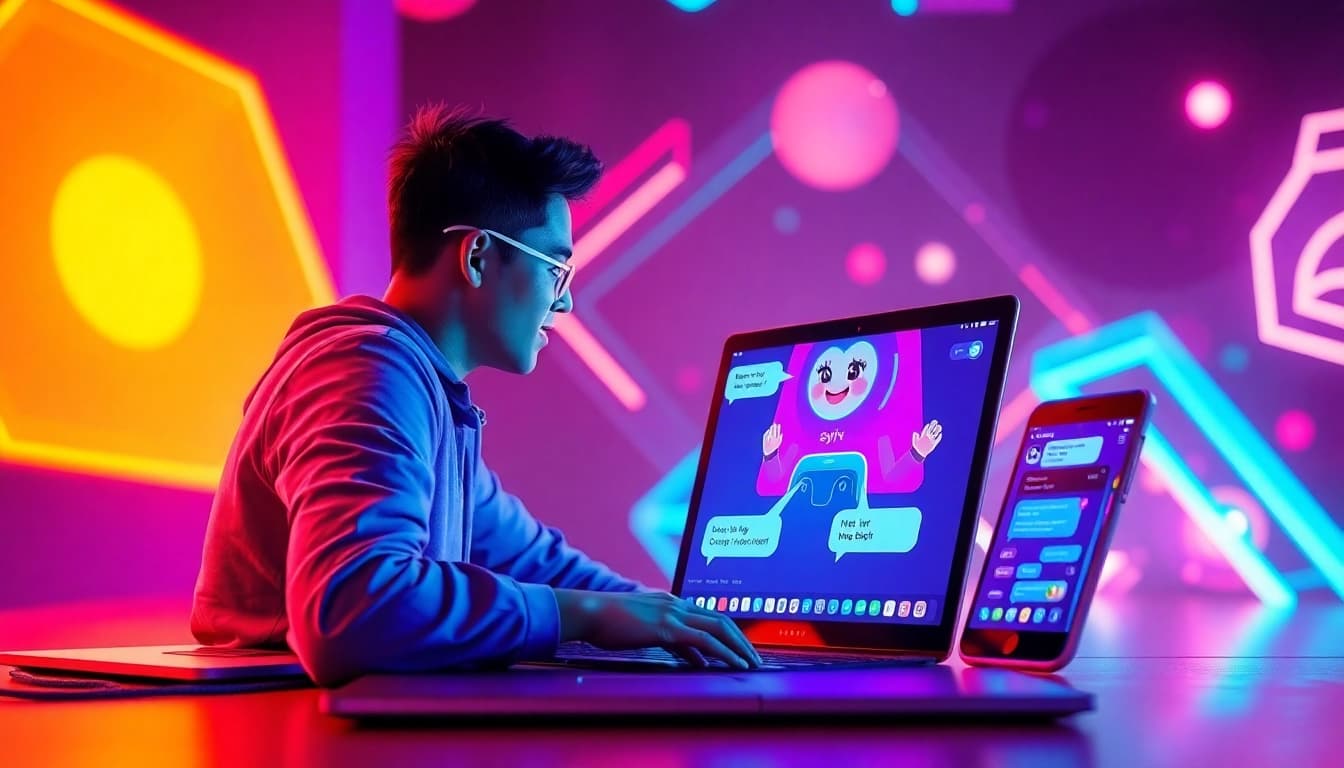 Interactive chat interface of spicychat featuring vibrant AI characters and engaging user experience.