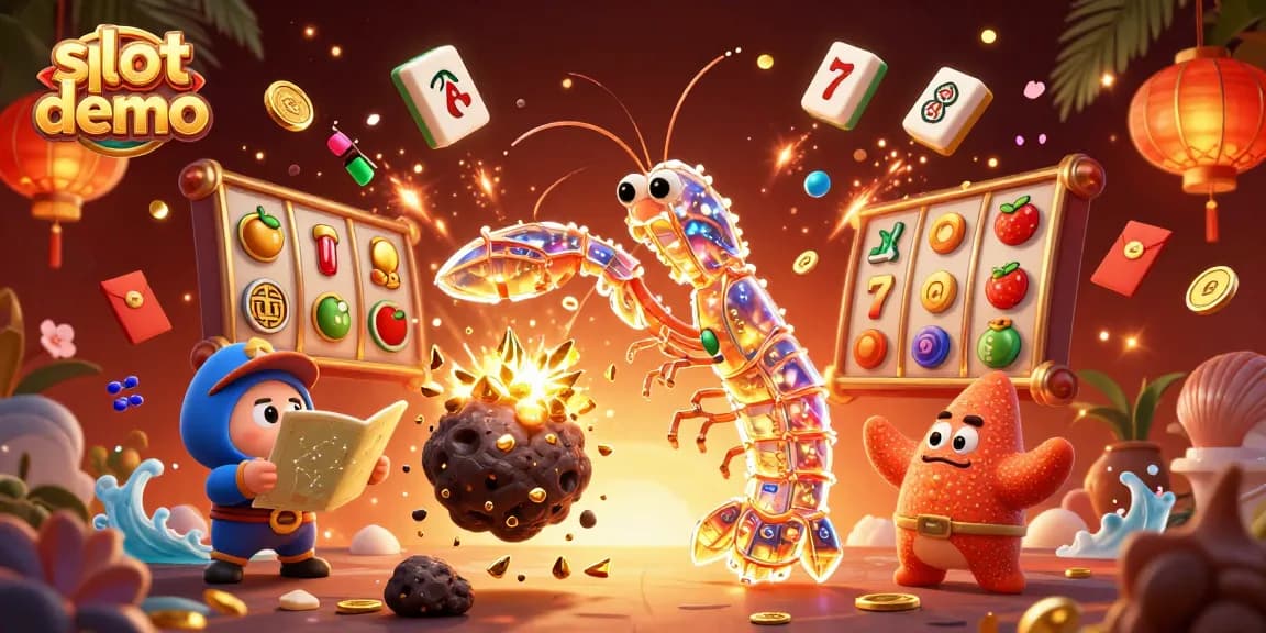 Permainan slot demo seru dengan galactic samurai mantis shrimp di tengah kiprah jackpot dan simbol keberuntungan lainnya.
