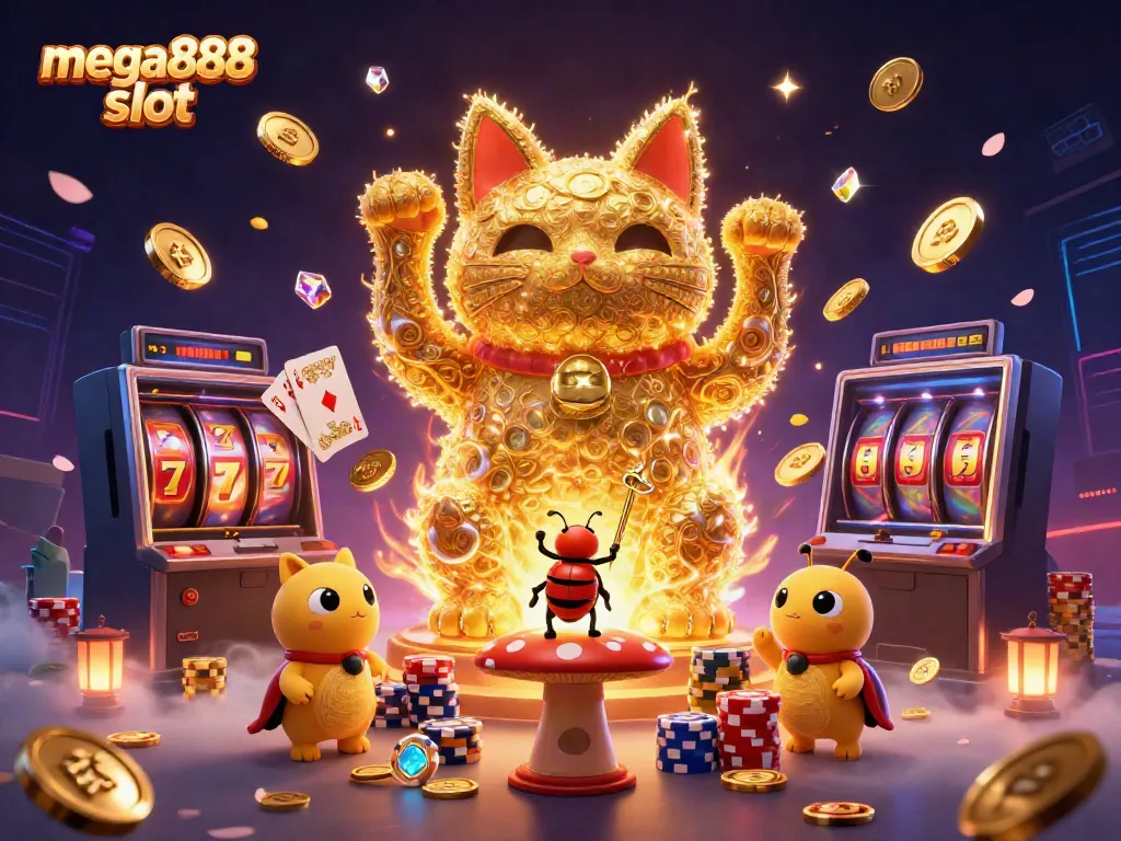 Engage in the thrilling mega888 slot experience with lively symbols and dynamic gaming elements.