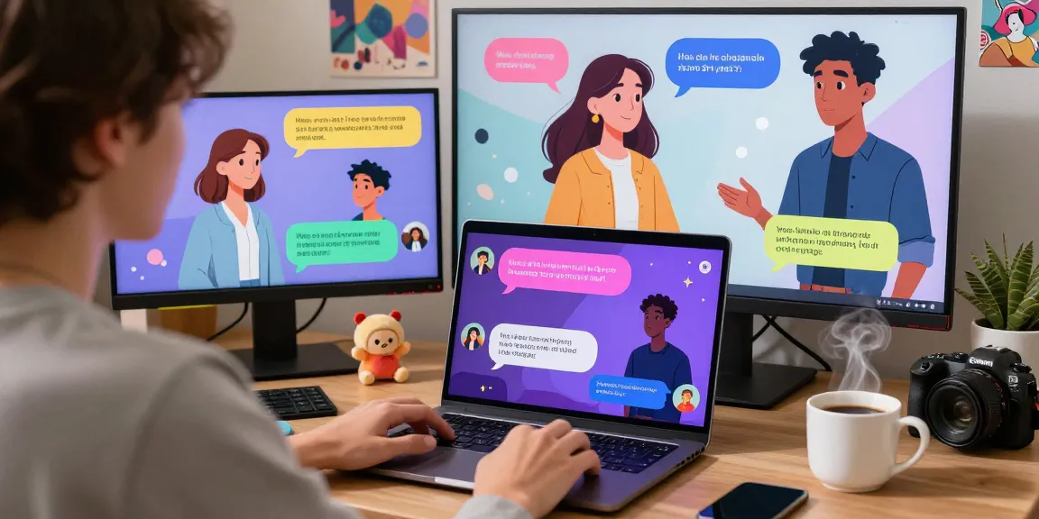 Engaging character AI NSFW chat experience showcasing vivid dialogues in a cozy digital workspace.
