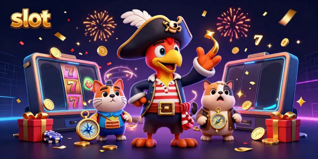 Experience thrilling slot action with vibrant characters and colorful game elements.