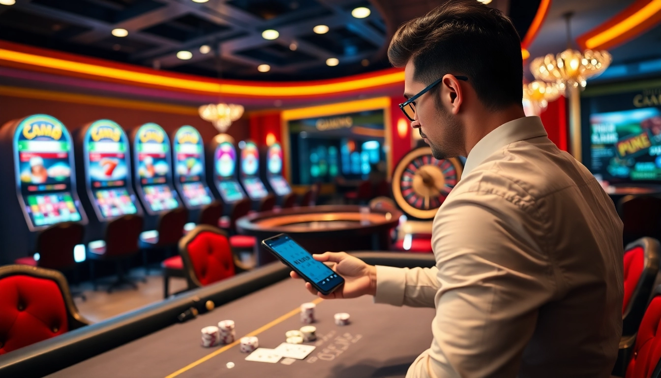 Exciting gambling action with KK55 at a luxurious casino table.