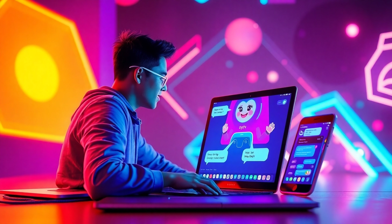 Interactive chat interface of spicychat featuring vibrant AI characters and engaging user experience.