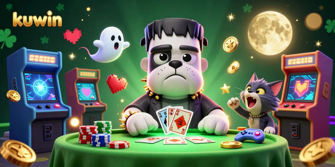 Experience the thrill with kuwin's 3D casino scene featuring dynamic characters and gaming elements.
